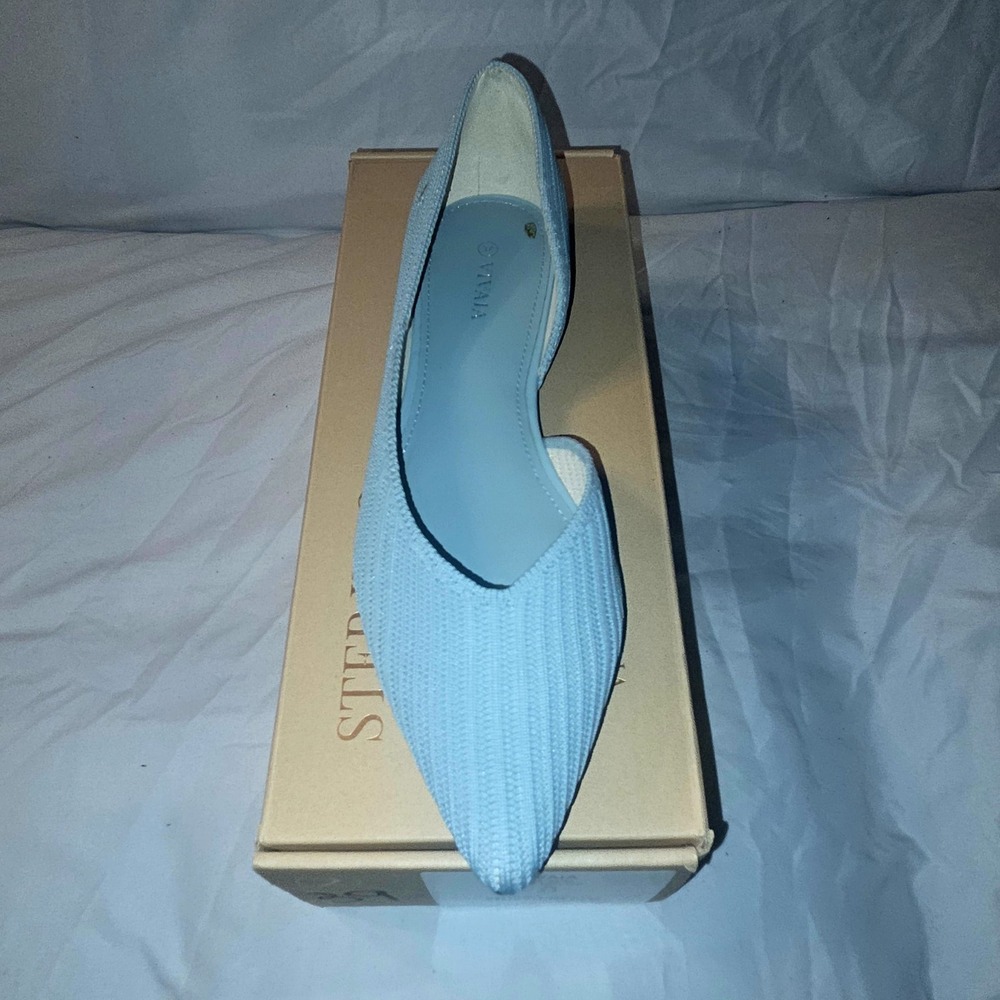 VIVAIA Sky Blue Knit Pointed Toe D'Orsay Flats Shoes EU 39 US 8‎ - Picture 9 of 9